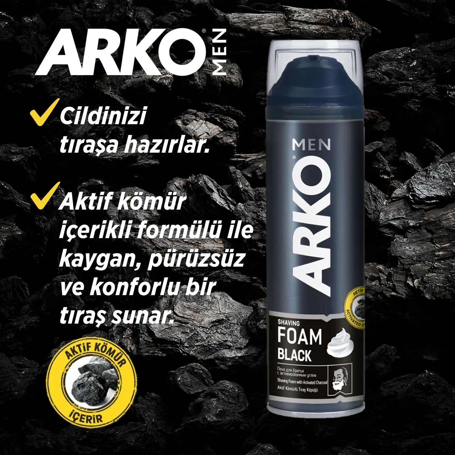 Arko Men Black Tıraş Köpüğü 200 Ml